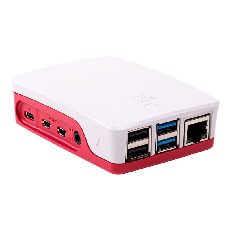 Offizielles Raspberry Pi 4 Gehäuse rot/weiß