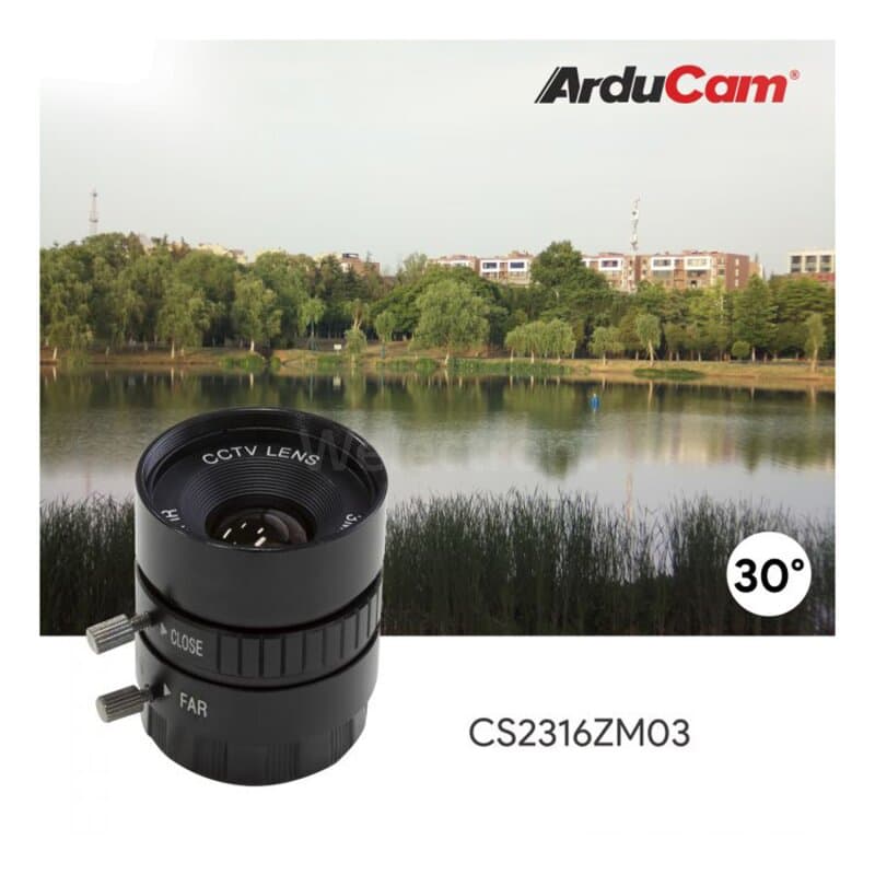 Arducam LK004 CS-Mount Lens Kit for Raspberry Pi HQ Camera (Type 1/2.3)