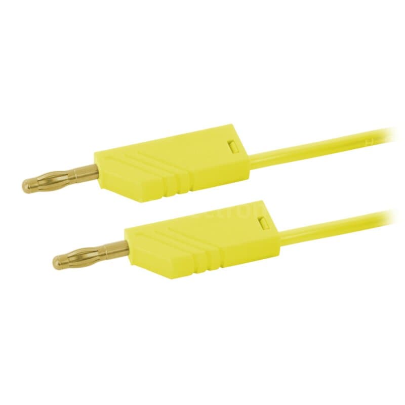 Hirschmann MLN 50/2,5 AU GE Messleitung 2,5mm² vergoldet 0,50m gelb