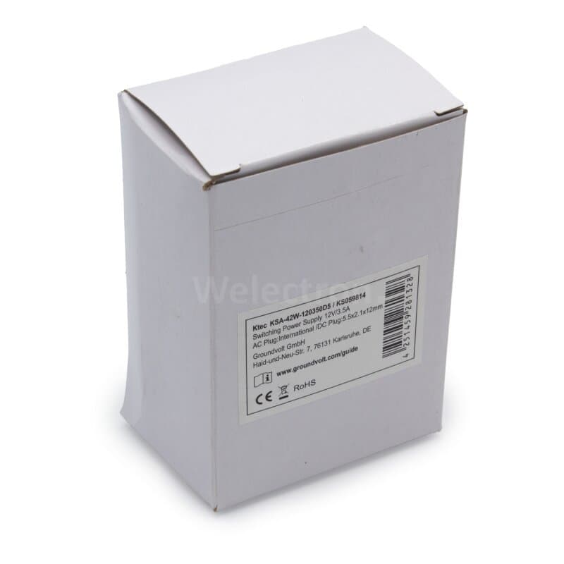Groundvolt Steckernetzteil 12V/3,5A Hohlstecker 5,5x2,1mm (EU wechselbar)