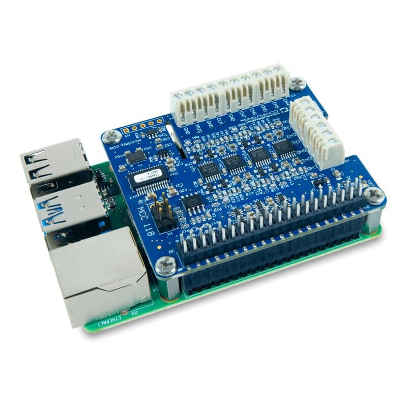Digilent MCC 118 Voltage DAQ HAT für Raspberry Pi (8 CH 14-bit)