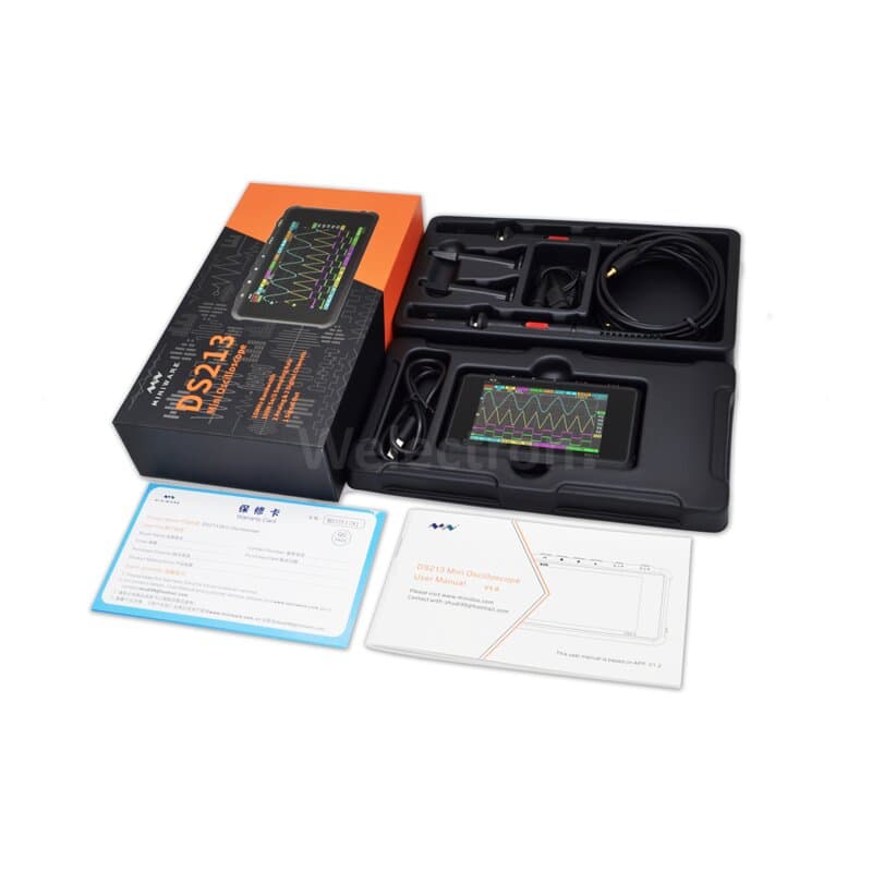 Miniware DS213 Kompaktes Hand-Oszilloskop
