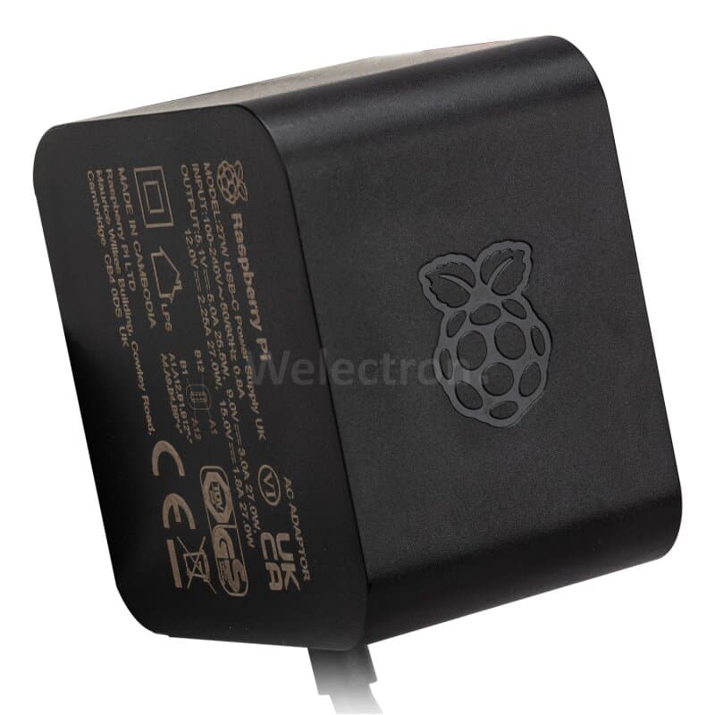 Offizielles Raspberry Pi 27W USB-C Netzteil schwarz US