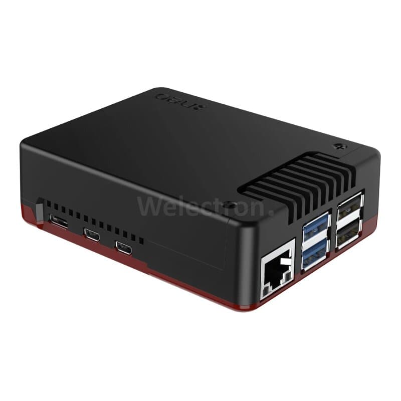 Argon NEO 5 BRED Gehäuse für Raspberry Pi 5 schwarz/rot