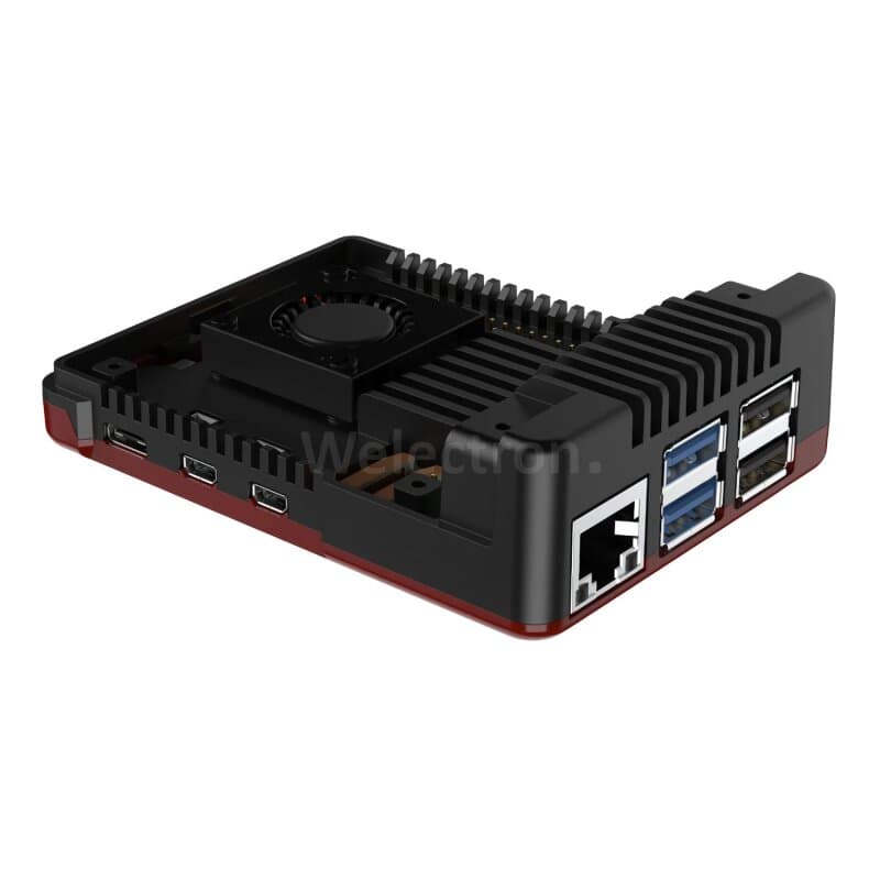 Argon NEO 5 BRED Gehäuse für Raspberry Pi 5 schwarz/rot