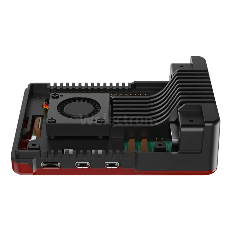 Argon NEO 5 BRED Gehäuse für Raspberry Pi 5 schwarz/rot