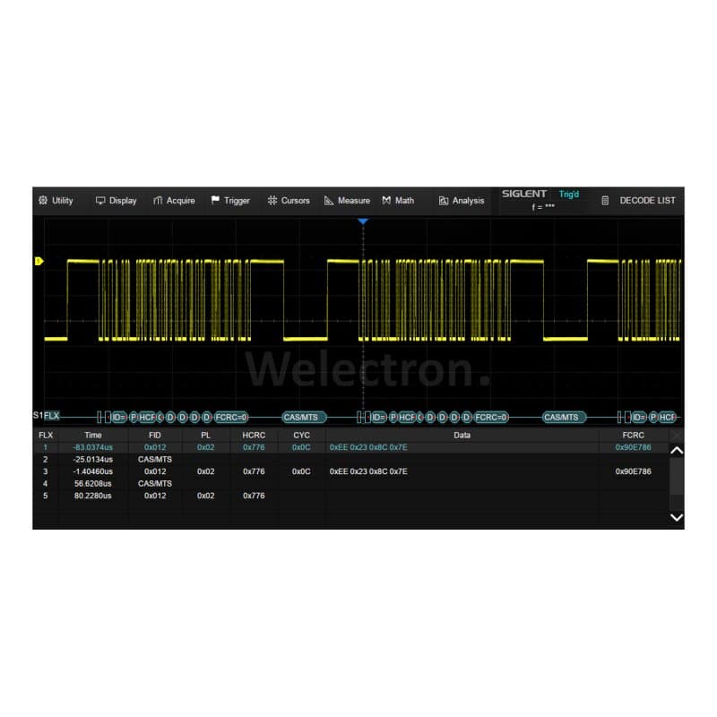 Siglent SDS3000HD-FlexRay Trigger/Decoding Lizenz