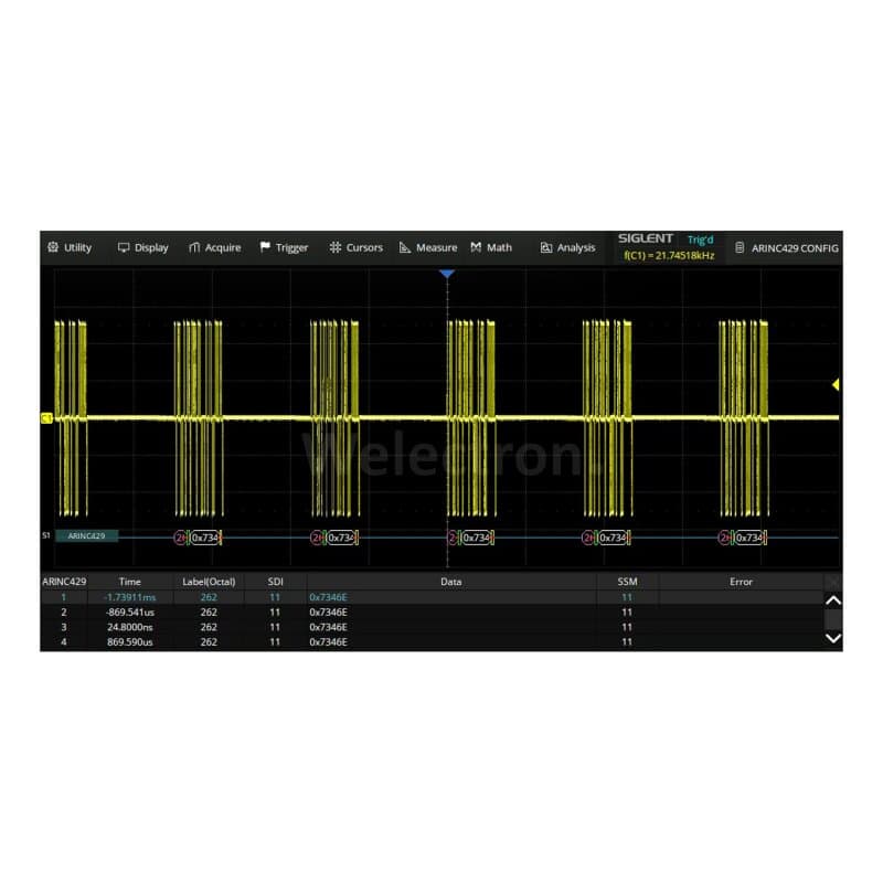 Siglent SDS3000HD-ARINC Trigger/Decoding Lizenz