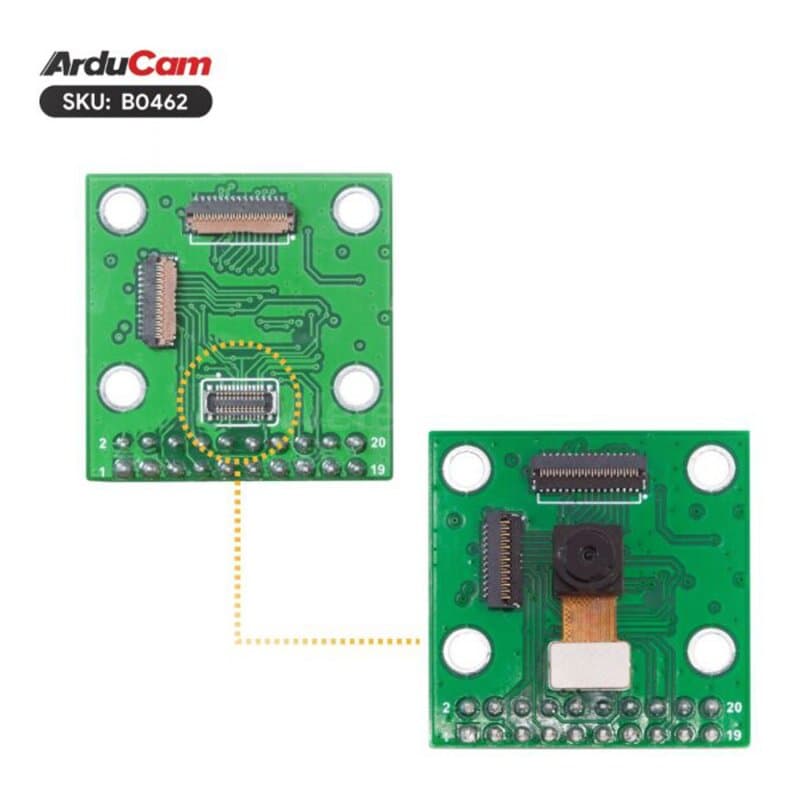 Arducam B0462 2MP GC2145 Color DVP Camera Module for Arduino GIGA R1 WIFI Board