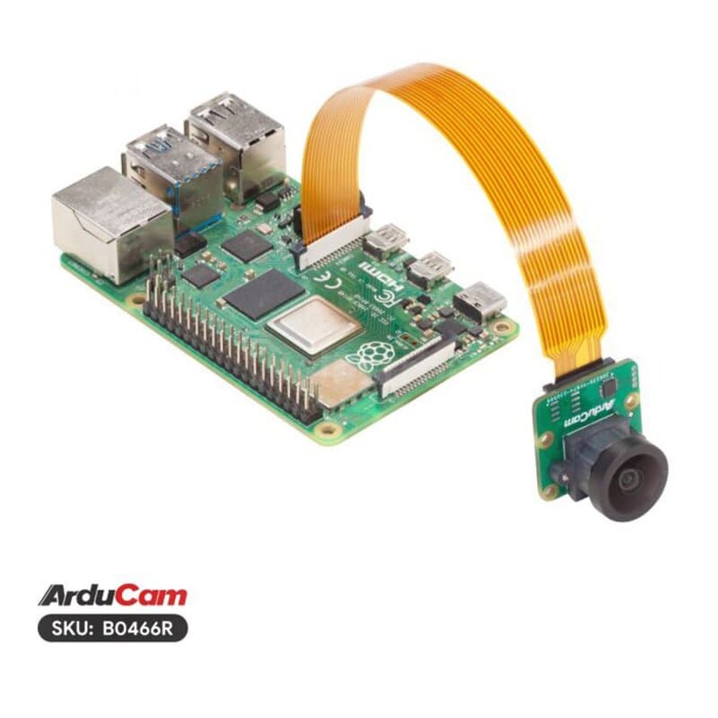 Arducam B0466R 12.3MP 477M HQ Camera Module for Raspberry Pi with 135°(D) M12 Wide Angle Lens