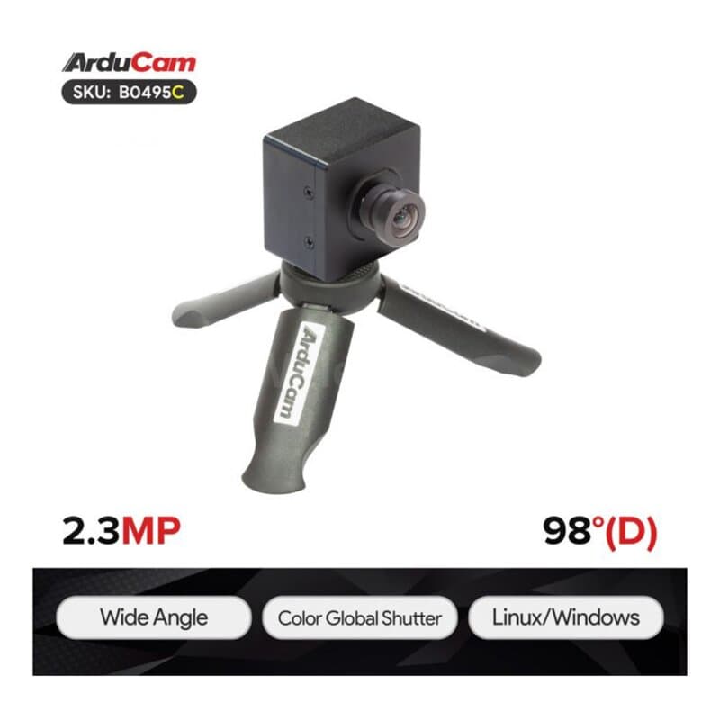 Arducam B0495C 2.3MP AR0234 Color Global Shutter USB 3.0 Camera Module-With Enclosure