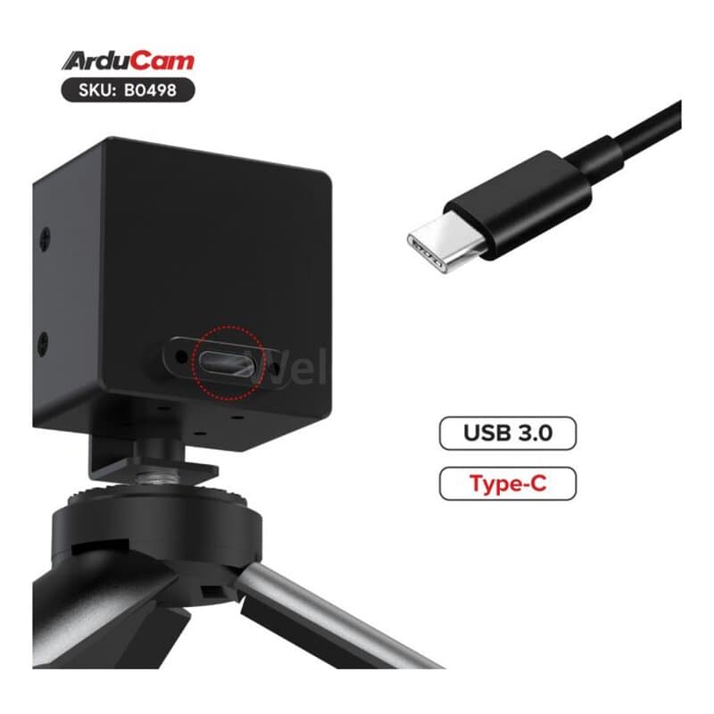 Arducam B0498 8.3MP Sony STARVIS 2 IMX585 Low Light Manual Focus USB 3.0 Camera Module with 16mm C-Mount Lens