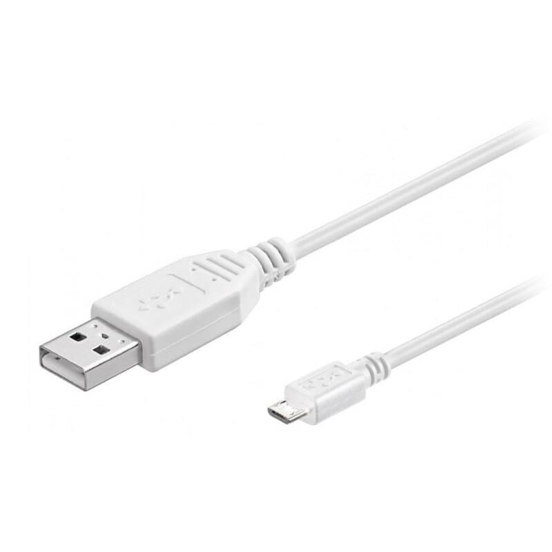 Goobay 96195 USB 2.0 Kabel, microUSB 5,0m weiß